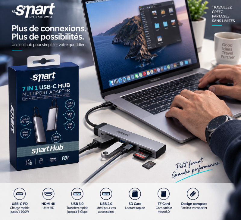 Mr SMART_ HUB 7 IN 1 USB-C MULTIPORT ADAPTER