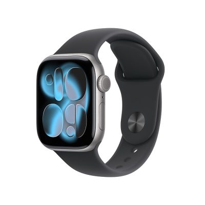 Apple Watch Series 11 GPS 42 mm Aluminium Gris sidéral Bracelet Sport Noir M/L