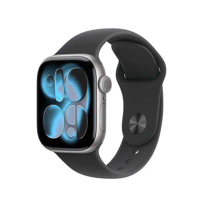Apple Watch Series 11 GPS 42 mm Aluminium Gris sidéral Bracelet Sport Noir M/L