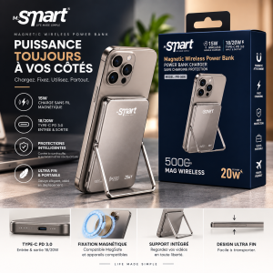 Mr SMART_PW-580 MAGNETIC WIRELESS POWER BANK 5000mAh MAG WIRELESS 18/20W TYPE-C PD3.0