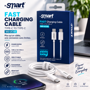 Mr SMART_FAST CHARGING CABLE TYPE-C TO TYPE-C MS-UC 1M