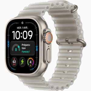 Apple Watch Ultra 4 GPS + Cellular 49 mm Titane naturel Bracelet Océan