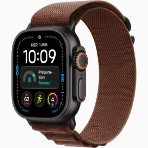 Apple Watch Ultra 4 GPS + Cellular 49 mm Titane noir Boucle Bordeaux