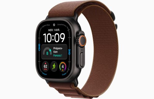 Apple Watch Ultra 4 GPS + Cellular 49 mm Titane noir Boucle Bordeaux