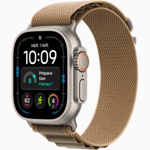 Apple Watch Ultra 4 GPS + Cellular 49 mm Titane naturel Boucle Désert