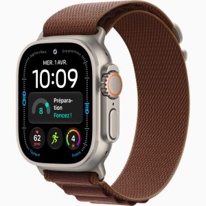 Apple Watch Ultra 4 GPS + Cellular 49 mm Titane naturel Boucle Bordeaux