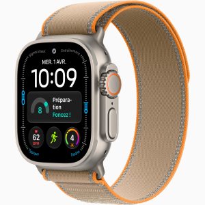 Apple Watch Ultra 4 GPS + Cellular 49 mm Titane naturel Boucle Trail Sable