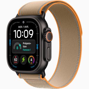 Apple Watch Ultra 4 GPS + Cellular 49 mm Titane Noir Boucle Trail Sable