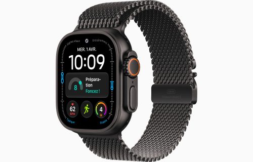Apple Watch Ultra 4 GPS + Cellular 49 mm Titane noir Bracelet Milanais Titane noir