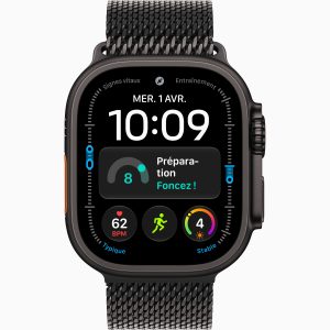 Apple Watch Ultra 4 GPS + Cellular 49 mm Titane noir Bracelet Milanais Titane noir