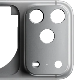 iPhone 17 Pro, face arrière, boîtier unibody en aluminium forgé
