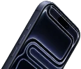 iPhone 17 Pro, face avant, Dynamic Island au sommet, bouton Action, boutons de réglage du volume